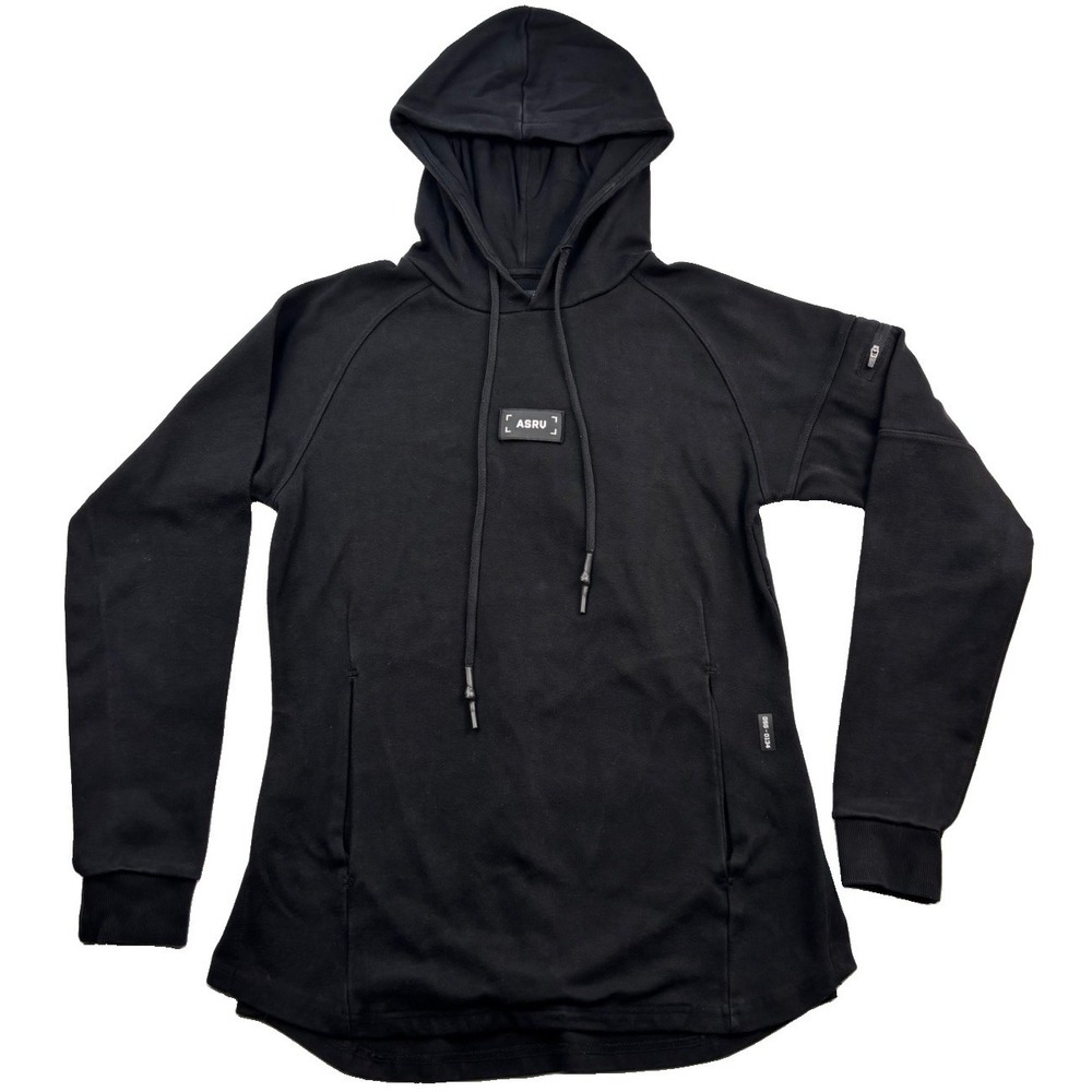 ASRV DSG-0134 Black Arm Pocket Black Drawstring Hoodie Men's Small 2018/2019